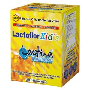 LACTOFLOR KIDS - 500 billones caja de 15 sobres