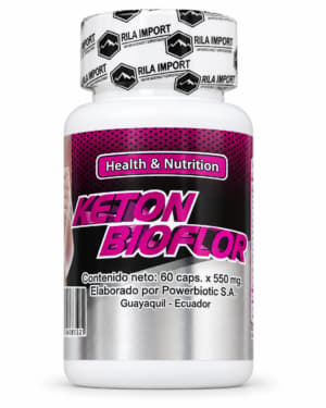 Keton Bioflor, frasco de cápsulas, vista frontal