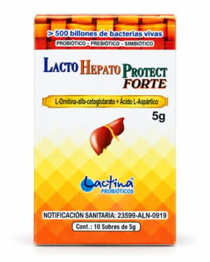Lacto Hepato Protect Forte, caja de 10 sobres, vista frontal