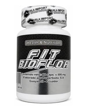 Fit Bioflor de Lactina, frasco de 60 cápsulas, vista frontal del envase