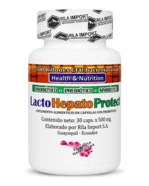 Lacto Hepato Protect, frasco de cápsulas, vista frontal del envase