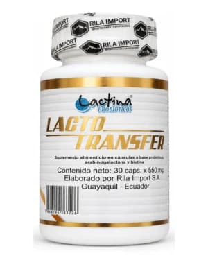 Lacto Transfer, vista frontal del envase