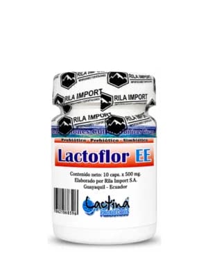Lactoflor EE, frasco de cápsulas, vista frontal del envase