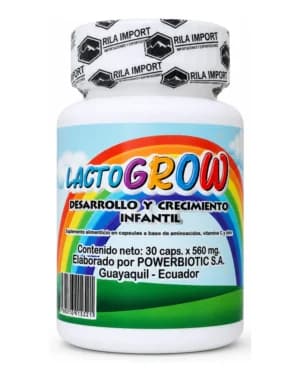 Lactogrow, vista frontal del envase