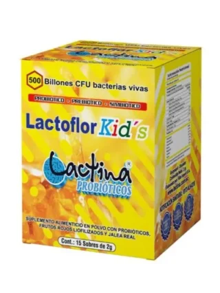 LACTOFLOR KIDS - 500 billones caja de 15 sobres