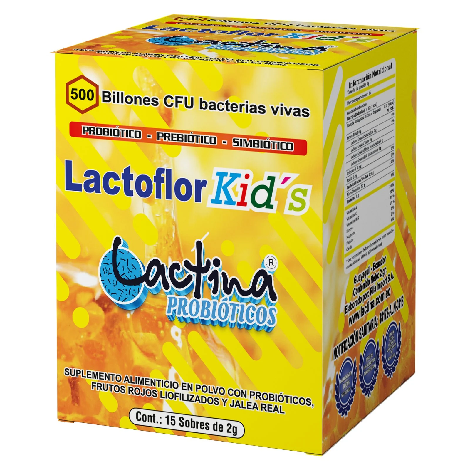 LACTOFLOR KIDS - 500 billones caja de 15 sobres 1 LACTOFLOR KIDS - 500 billones caja de 15 sobres