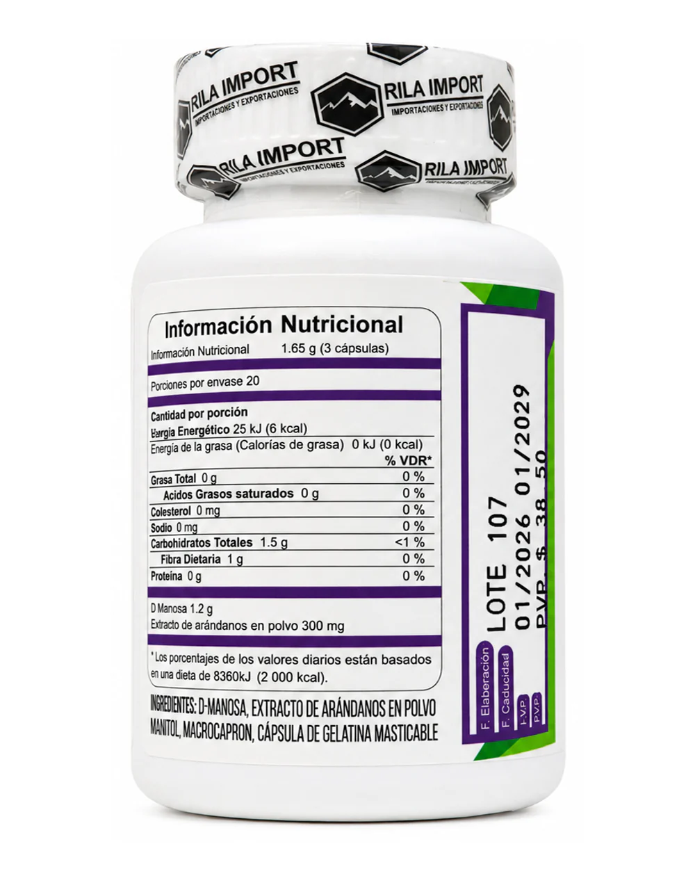 Bio Uro Protect 3 Detalle de la etiqueta de Bio Uro Protect