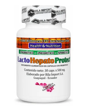 Lacto Hepato Protect, frasco de cápsulas, vista frontal del envase