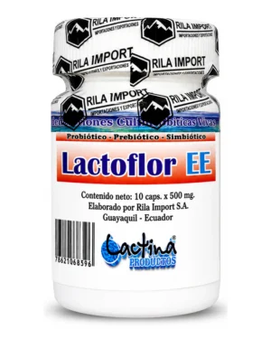 Lactoflor EE, frasco de cápsulas, vista frontal del envase