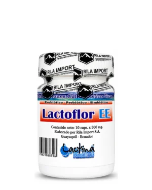 Lactoflor EE, frasco de cápsulas, vista frontal del envase