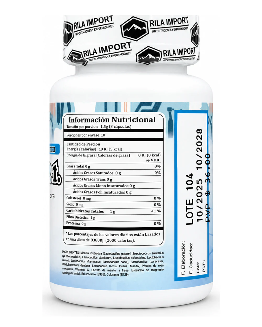 LACTOFLOR ODONT. - 500 BILLONES 2 Etiqueta informativa de Lactoflor Odont