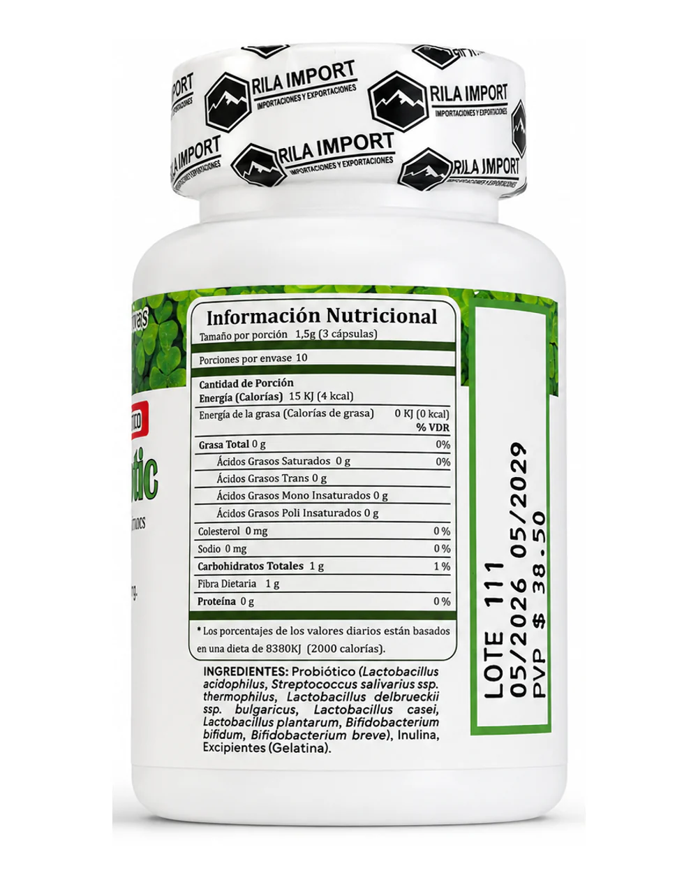 Lactoflor Probiotic 3 Detalle de la etiqueta de Lactoflor Probiotic