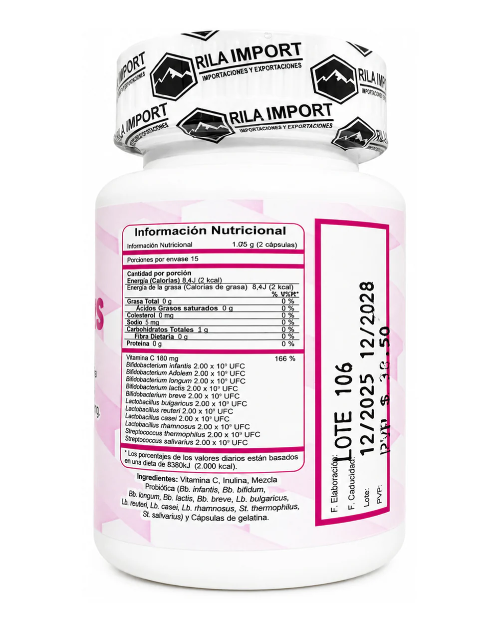 LactoPlacentys 2 Etiqueta informativa de Lactoplacentys