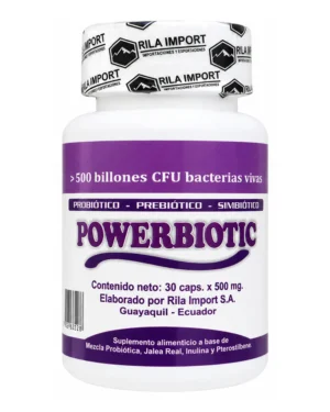Powerbiotic, vista frontal del envase