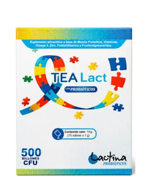 Tea Lact, caja de 15 sobres, vista frontal del envase